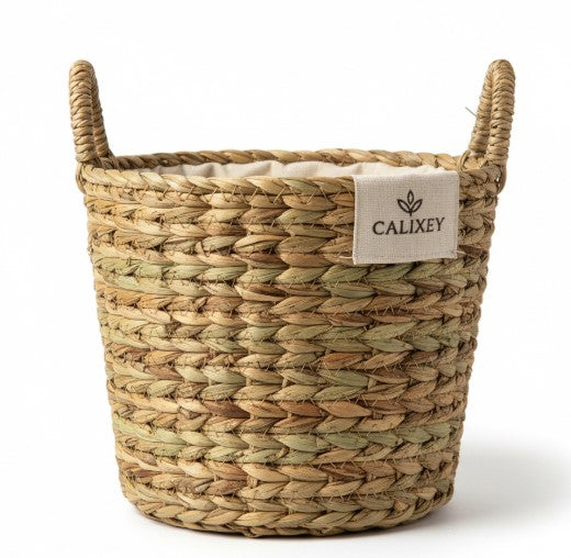 Calixey Natural Seagrass Woven Storage Basket with Handles