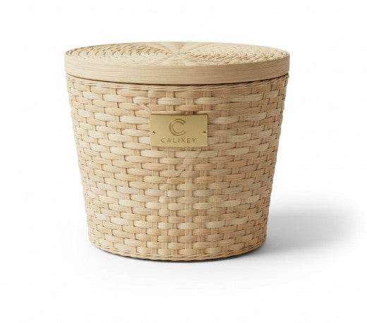Calixey Natural Woven Lidded Storage Basket