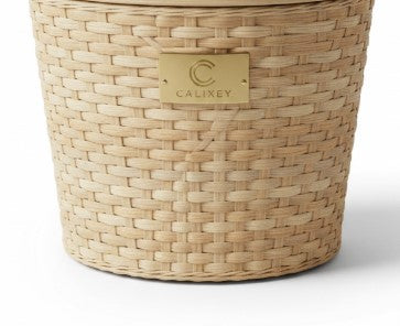 Calixey Natural Woven Lidded Storage Basket
