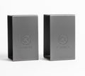 Calixey Brushed Gray Metal Bookends Set