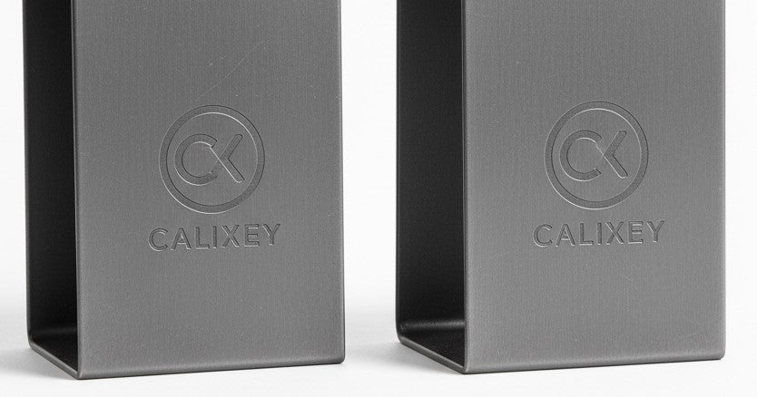Calixey Brushed Gray Metal Bookends Set