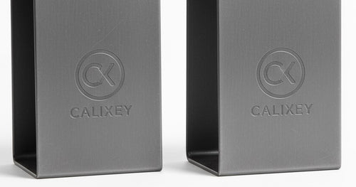 Calixey Brushed Gray Metal Bookends Set